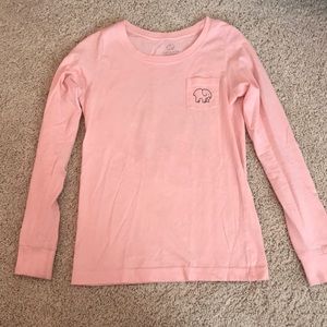 A Pink Long-Sleeve Ivory Ella Shirt